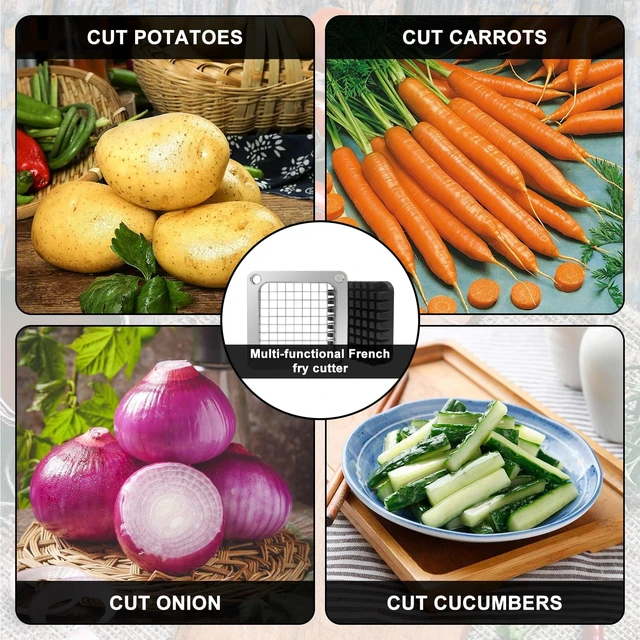 Alt view image 5 of 7 - Commercial Vegetable Replacement Chopper 3/8 Blade | Replacement Chopper Dicer Stainless Steel Blade and Pusher Block for Fruit Cutting Machine Tomato onion French Fries Cutter