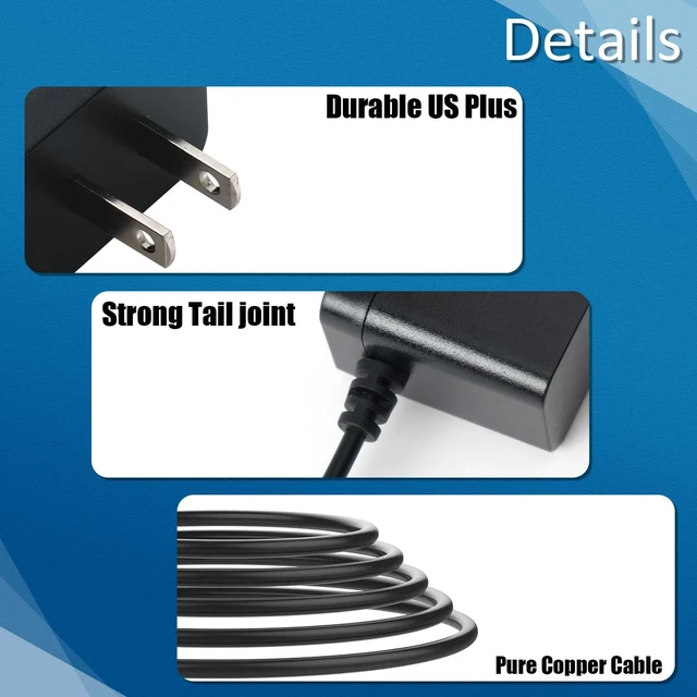 Alt view image 5 of 6 - 27V Massage Gun Charger AC Adapter for Sharper Image 2437599 1013983 1011666 1014747 1013002 1012667 1013985 Powerboost Deep Tissue Percussion Muscle Massage Gun Power Cord Supply- 8.5Ft