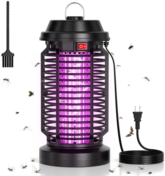 Main image of Bug Zapper Outdoor, 15W, 4000V Electric Mosquito Lamp | Polypropylene, Indoor and Outdoor, Waterproof, Plug-in, replaceable bulb for Home Patio Office Courtyard Camping