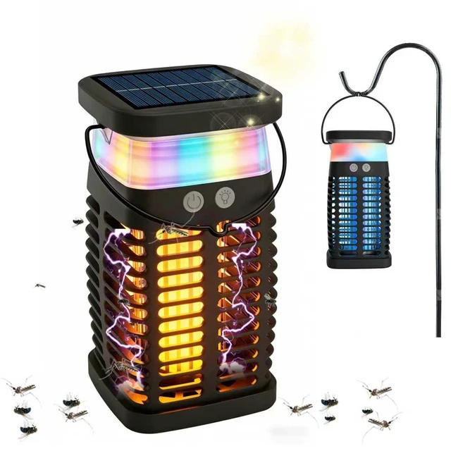 Main image of Solar Bug Zapper Indoor Outdoor, Rechargeable Portable Mosquito Zapper with RGB Light & Reading Lamp, Waterproof Electric Fly & Flying Insect Trap for Home, Patio, Backyard, Camping