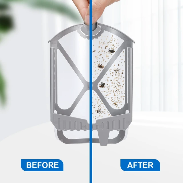 Alt view image 2 of 7 - 2 Flying Insect Traps & 2 Cartridges - Compatible with Refills | Plug in Fruit Fly Trap for Indoor - Bug Catcher for Gnats, House & Fruit Flies - Use in Any Room (2 Device & 2 Cartridges)