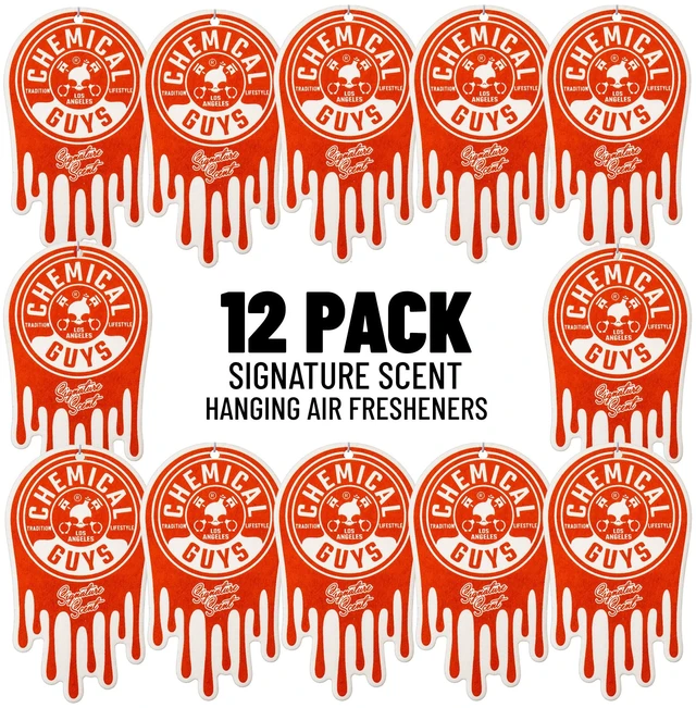 Main image of , Hanging Air Fresheners, Signature Scent, 12 Pack, for Cars | Twelve hanging fresheners fill cars, home and garage with the bold Signature scent while neutralizing odors