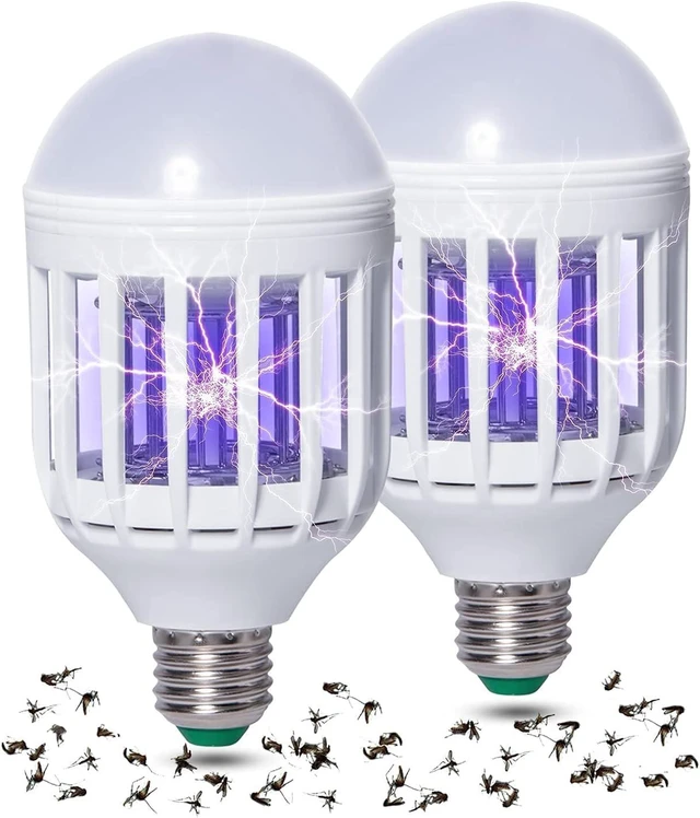 Main image of 2 Pack Bug Zapper Light Bulb 2 in 1 LED Electronic Light Trap for Fruit Flies, Mosquito, Bug, Insect and Fly Control Killer - Traps