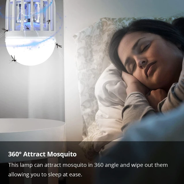 Alt view image 2 of 7 - 2 Pack Bug Zapper Light Bulb 2 in 1 LED Electronic Light Trap for Fruit Flies, Mosquito, Bug, Insect and Fly Control Killer - Traps
