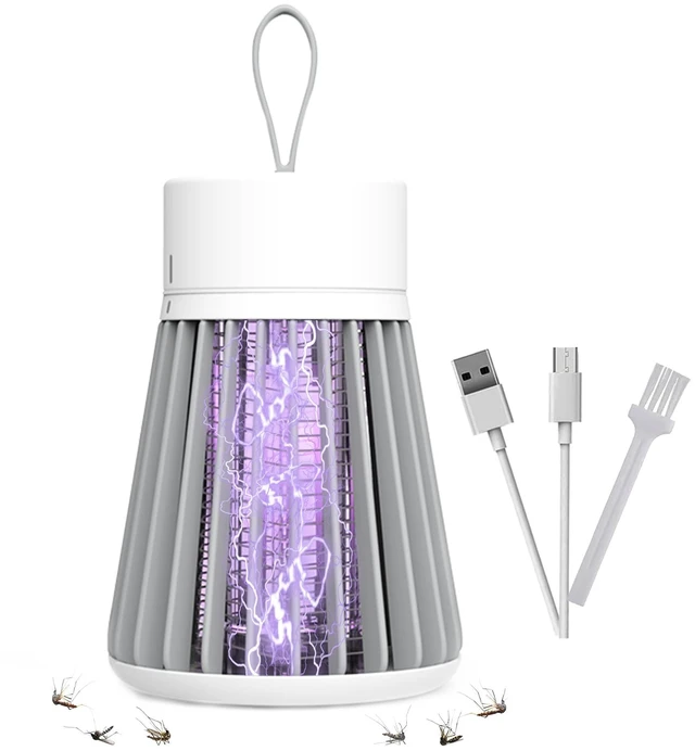 Main image of Bug Zapper Indoor Outdoor, Rechargeable Fly Zapper with UV Light, Portable Electric Mosquito Zapper with Safety Grid, Cordless USB Charging Insect Trap for Home Camping Patio Bedroom Garden