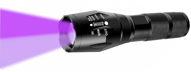 Main image of UV 365nm and 395nm Light Wood's lamp Blacklight, 2 in 1 Ultraviolet Flashlight for Detecting Pet Urine Stains, Curing Resin