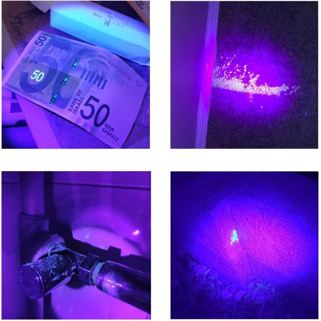 Alt view image 3 of 6 - UV 365nm and 395nm Light Wood's lamp Blacklight, 2 in 1 Ultraviolet Flashlight for Detecting Pet Urine Stains, Curing Resin