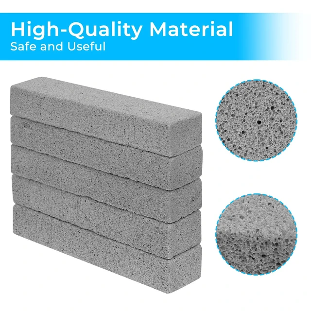 Alt view image 7 of 7 - 30 Pack Pumice Stone for Toilet Bowl CleaningScouring Stick Remove Toilet Bowl Hard Water RingsPumice Stone for CleaningToilet, Bathtubs, Kitchen Sink, Grill, Household