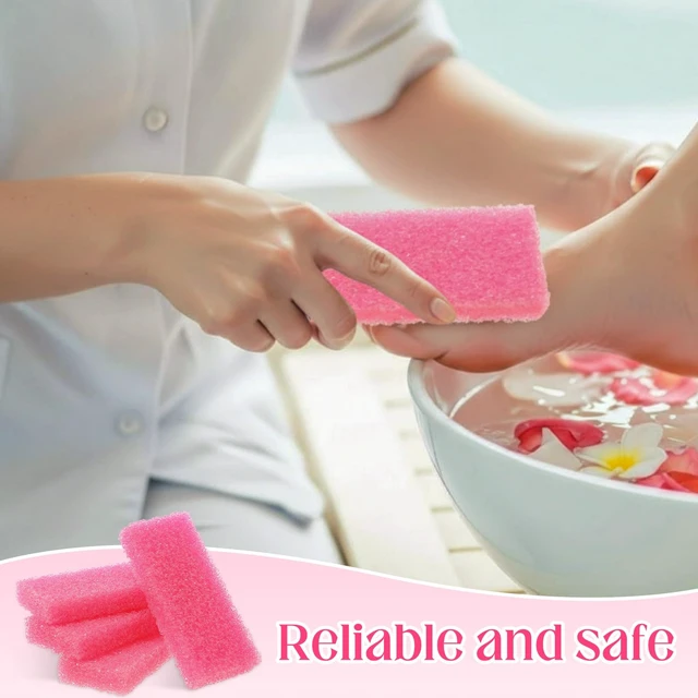 Alt view image 6 of 7 - 100 Pcs Pumice Stone for Feet, Pink | Disposable Pedicure Foot Scrubber with Callus, Dead Skin and Heel Care, Spa Bath Exfoliator, Natural Volcanic Stone