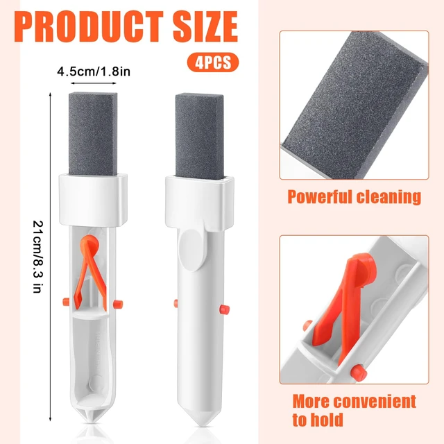 Alt view image 2 of 6 - 6 Pcs Pool Pumice Stone for Cleaning with Handle Stain Eraser | Pool Rust Stain Remover, Hard Water Cleaner Tools, Pumice Sticks, for Toilet Bowl Ring, Swimming Pool Tile, Calcium Tub