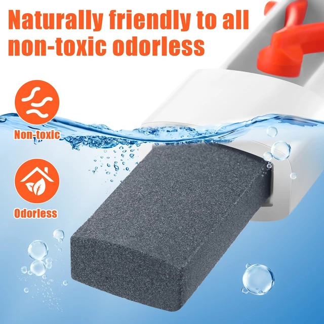 Alt view image 4 of 6 - 6 Pcs Pool Pumice Stone for Cleaning with Handle Stain Eraser | Pool Rust Stain Remover, Hard Water Cleaner Tools, Pumice Sticks, for Toilet Bowl Ring, Swimming Pool Tile, Calcium Tub