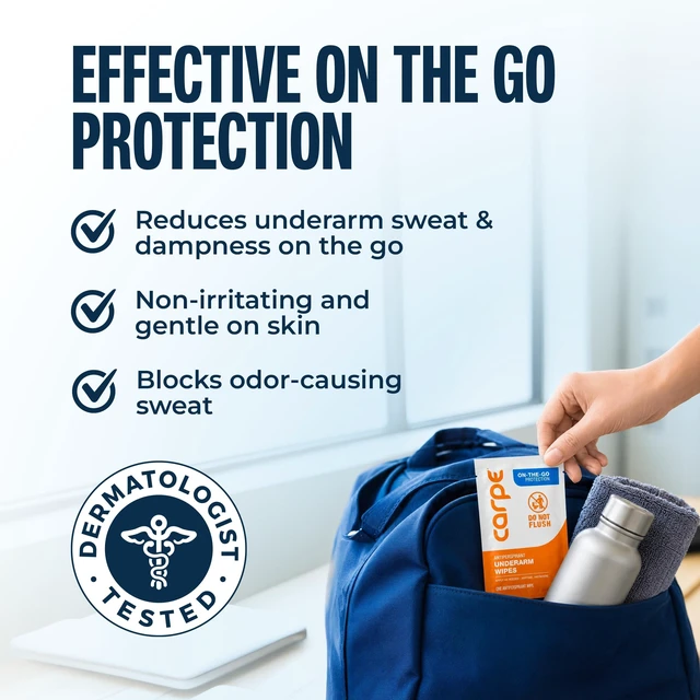 Alt view image 2 of 6 - Antiperspirant Underarm Wipes, Clean & Refreshing - 15 Count | On-the-Go Antiperspirant Wipes, Sweat Blocking & Deodorizing, Clean & Refreshing Scent, Individually Wrapped, 15 Count