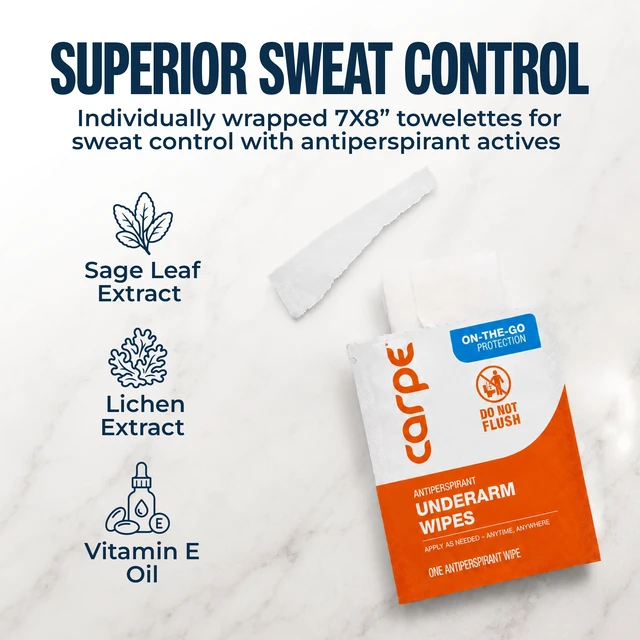 Alt view image 3 of 6 - Antiperspirant Underarm Wipes, Clean & Refreshing - 15 Count | On-the-Go Antiperspirant Wipes, Sweat Blocking & Deodorizing, Clean & Refreshing Scent, Individually Wrapped, 15 Count