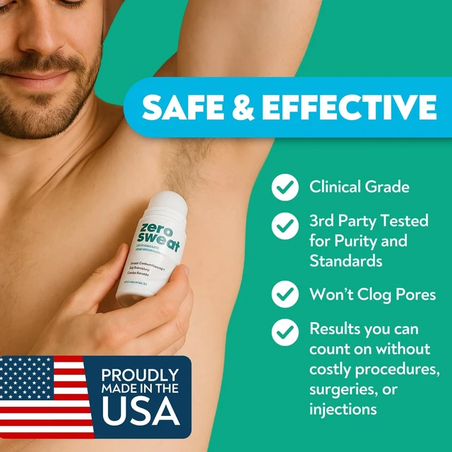 Alt view image 6 of 7 - Antiperspirant Deodorant Clinical Strength Hyperhidrosis Aid | Highest Strength Treatment Reduces Excessive Armpit Sweat and Odor, One Application Lasts Up to 7 Days, Made in USA