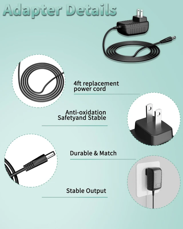 Alt view image 3 of 6 - 8.4V AC/DC Adapter Compatible with Fascial Gun GB-820 Gun KH-320 6 Level Vibration BinNiao HULKBUZZ 7.4V Lithium Ion 7.4 Volt Battery Electric DC8.4V 1A Power Supply Charger