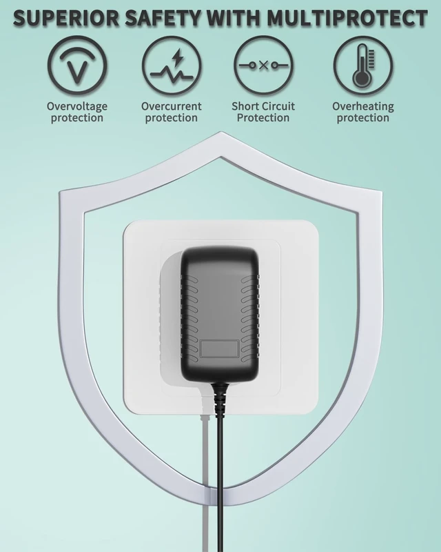 Alt view image 5 of 6 - 8.4V AC/DC Adapter Compatible with Fascial Gun GB-820 Gun KH-320 6 Level Vibration BinNiao HULKBUZZ 7.4V Lithium Ion 7.4 Volt Battery Electric DC8.4V 1A Power Supply Charger