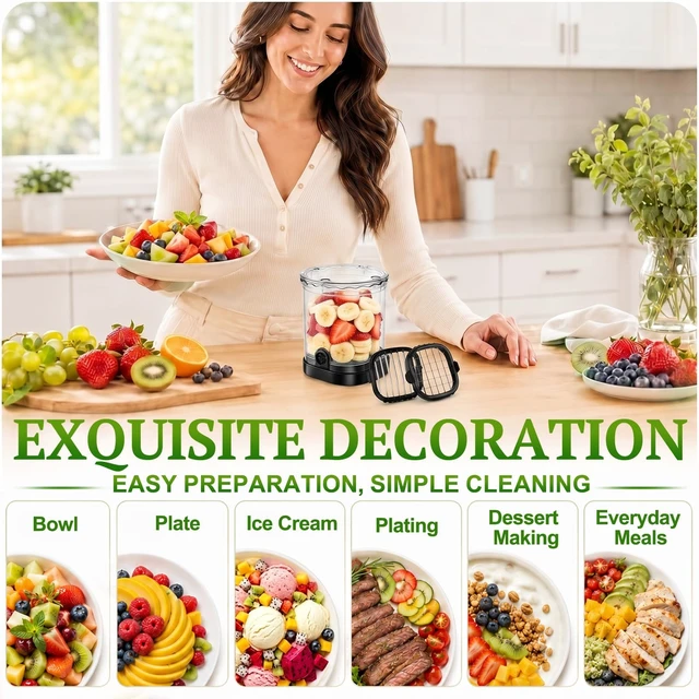 Alt view image 6 of 7 - 2-in-1 Fruit Slicer Cup, Stainless Steel | Strawberry Slicer Dicer, With Lid & Push Plate, Portable Kitchen Gadget, For Strawberry Banana Grape Egg Vegetable Salad