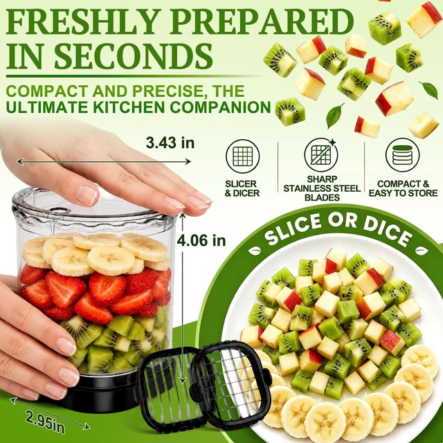 Alt view image 7 of 7 - 2-in-1 Fruit Slicer Cup, Stainless Steel | Strawberry Slicer Dicer, With Lid & Push Plate, Portable Kitchen Gadget, For Strawberry Banana Grape Egg Vegetable Salad