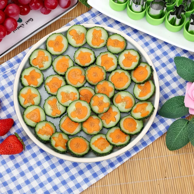 Alt view image 7 of 7 - 35 Pack Cookie Cutters Fruit Cutter Shapes Set Crinkle Cutter