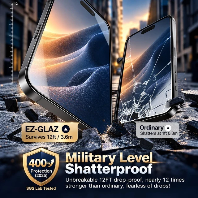 Alt view image 6 of 7 - -4+2 Pack for iPhone 14 Pro Screen Protector (6.1") HD Clear | 2-Pack Lens Protectors, Alignment Kit, Easy Installation, Case-Friendly, 9H+ Tempered Glass, Scratch Resistant, Ultra Clear