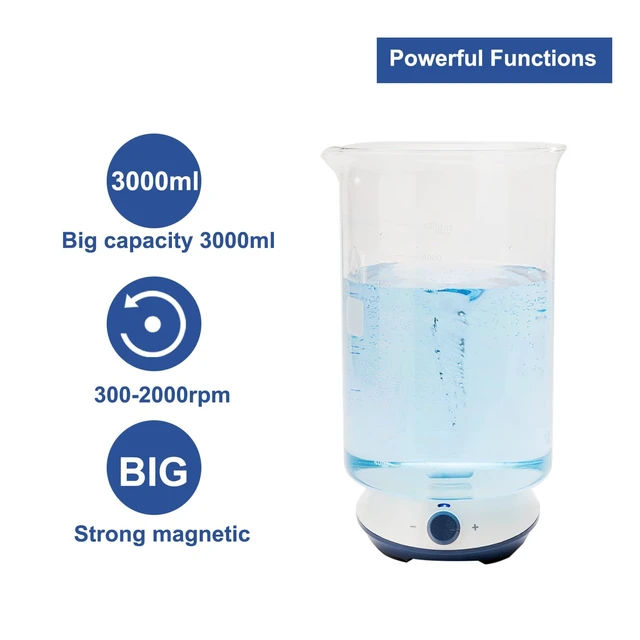 Alt view image 2 of 7 - Magnetic Stirrer, 3000ml Stirring Capacity, 4PCS Stir Bars | Magnetic Mixer for Efficient Stirring Operation, No Heating