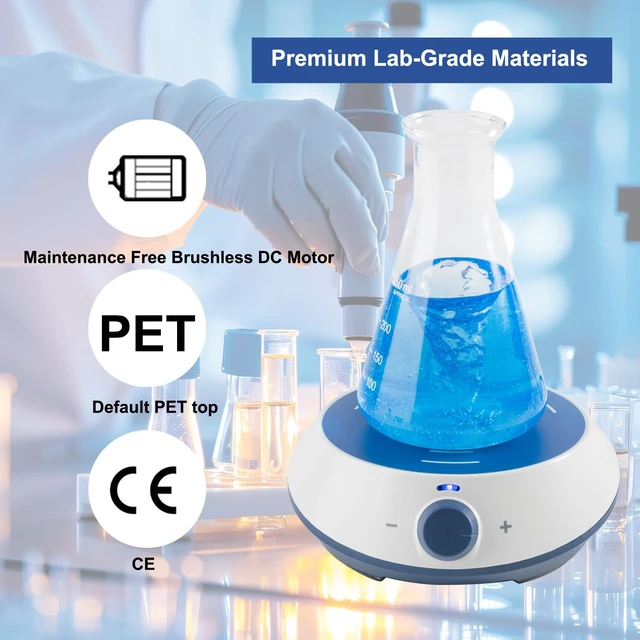 Alt view image 4 of 7 - Magnetic Stirrer, 3000ml Stirring Capacity, 4PCS Stir Bars | Magnetic Mixer for Efficient Stirring Operation, No Heating