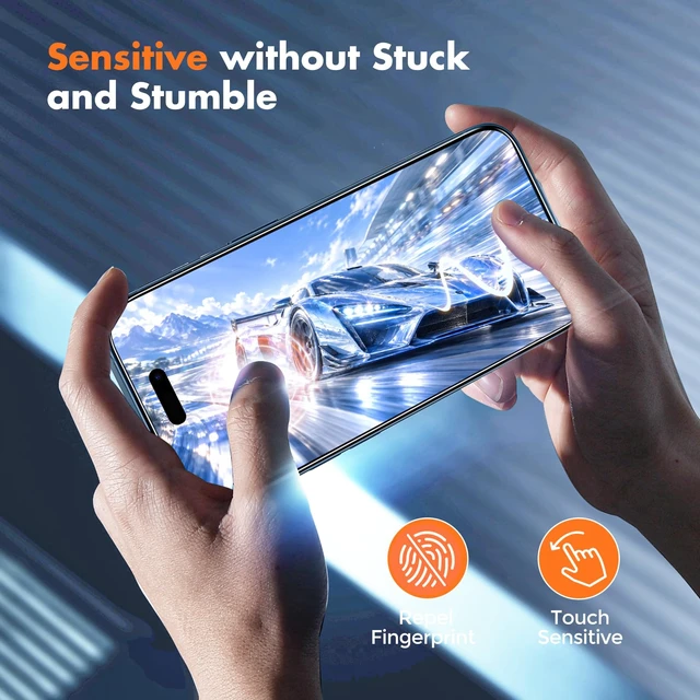 Alt view image 7 of 7 - 3-Pack Screen Protector for iPhone 18 Pro, Full Coverage | Tempered Glass 9H Hardness, 99.99% HD Clear, Easy to Install, Bubble-Free, Anti-Fingerprint, Anti-Scratch, 99% Cases Friendly