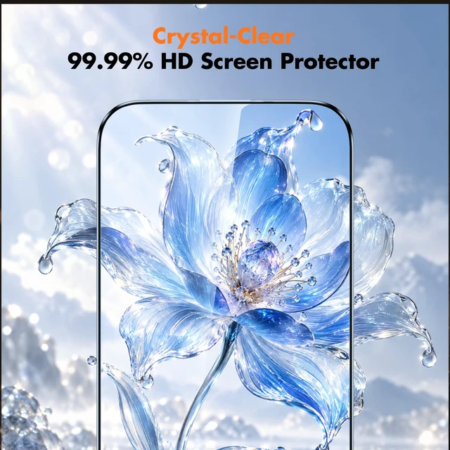 Alt view image 6 of 7 - 3-Pack Screen Protector for iPhone 18 Pro, Full Coverage | Tempered Glass 9H Hardness, 99.99% HD Clear, Easy to Install, Bubble-Free, Anti-Fingerprint, Anti-Scratch, 99% Cases Friendly