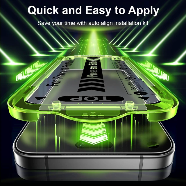 Alt view image 5 of 7 - for iPhone 18 Pro Max Matte Screen Protector, 2+1 Pack | 4X Stronger Tempered Glass, Anti-Glare, Smooth as Silk, Anti-Fingerprint, Easy Install, Military-Grade Shatterproof