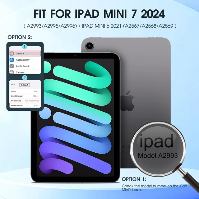 Alt view image 2 of 7 - Case Keyboard for iPad mini A17 Pro,8.3 Inch iPad mini 7(2024) & mini 6(2021),Mouse and Detachable Wireless Magnetic Keyboard,Premium PU Leather Cover with Auto Sleep/Wake,Black