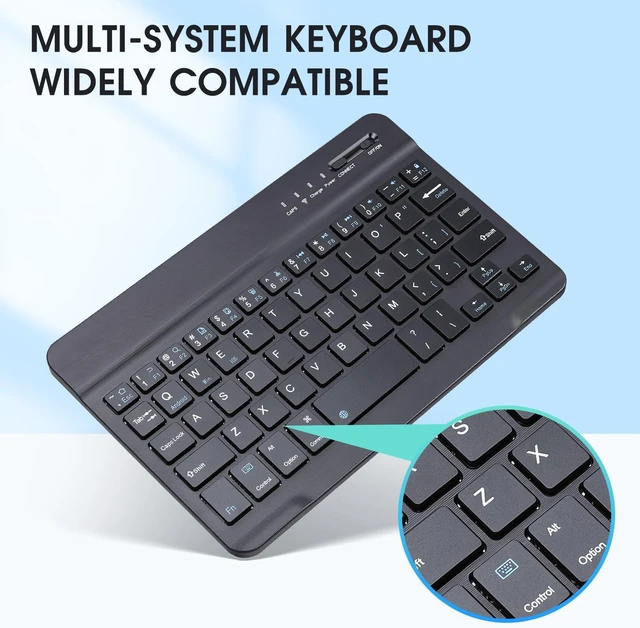 Alt view image 3 of 7 - Case Keyboard for iPad mini A17 Pro,8.3 Inch iPad mini 7(2024) & mini 6(2021),Mouse and Detachable Wireless Magnetic Keyboard,Premium PU Leather Cover with Auto Sleep/Wake,Black
