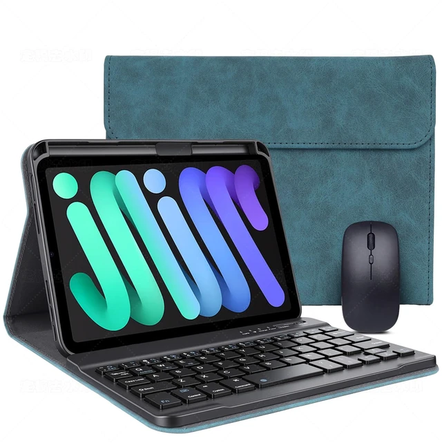 Main image of Case Keyboard for iPad mini A17 Pro,8.3 Inch iPad mini 7(2024) & mini 6(2021),Mouse and Detachable Wireless Magnetic Keyboard,Premium PU Leather Cover with Auto Sleep/Wake,Green