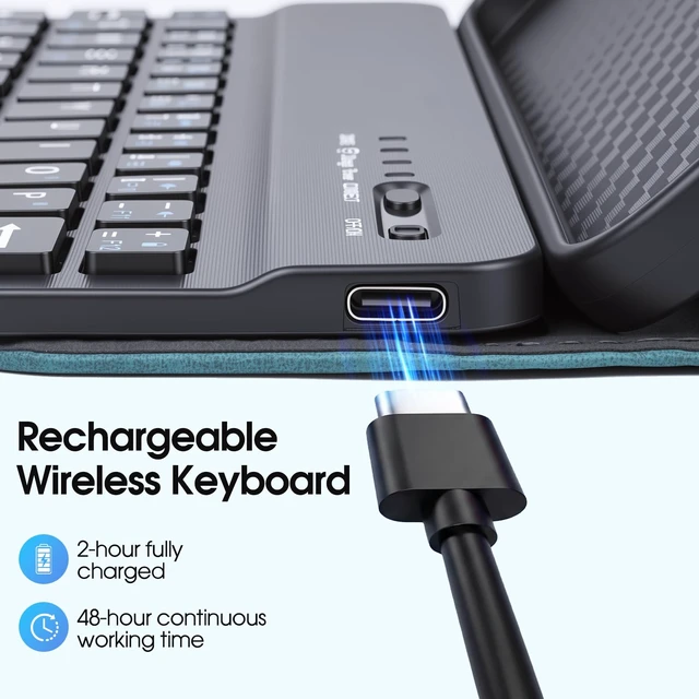 Alt view image 5 of 7 - Case Keyboard for iPad mini A17 Pro,8.3 Inch iPad mini 7(2024) & mini 6(2021),Mouse and Detachable Wireless Magnetic Keyboard,Premium PU Leather Cover with Auto Sleep/Wake,Green