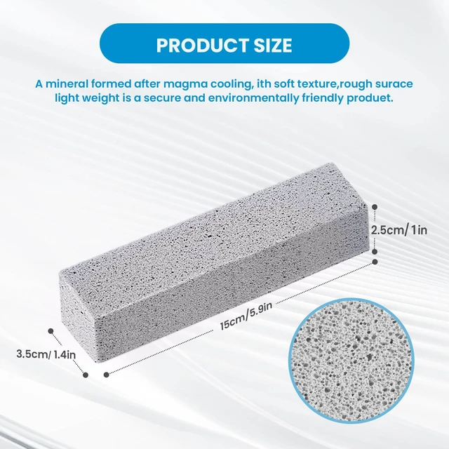 Alt view image 2 of 7 - 30 Pack Pumice Stone Toilet Bowl Cleaner, Pumice Scouring Stick | Pumice Stone for Cleaning Limescale, Hard Water Stains & Rust from Toilets, Tubs, Grills, Pools and More