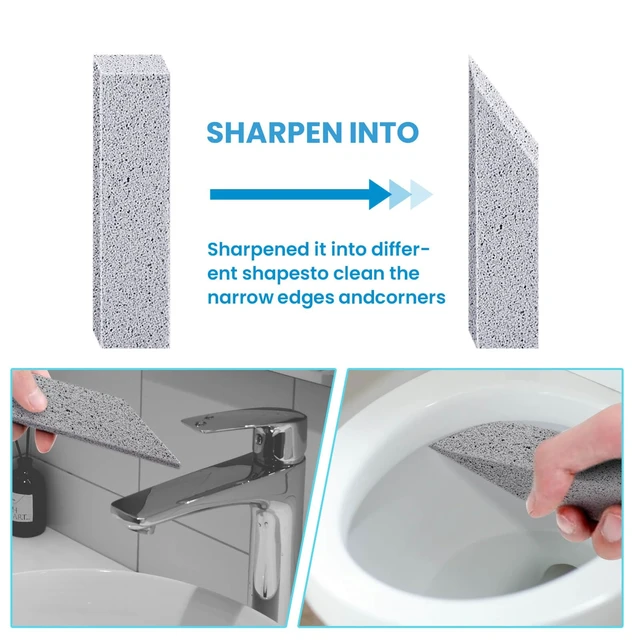 Alt view image 4 of 7 - 30 Pack Pumice Stone Toilet Bowl Cleaner, Pumice Scouring Stick | Pumice Stone for Cleaning Limescale, Hard Water Stains & Rust from Toilets, Tubs, Grills, Pools and More