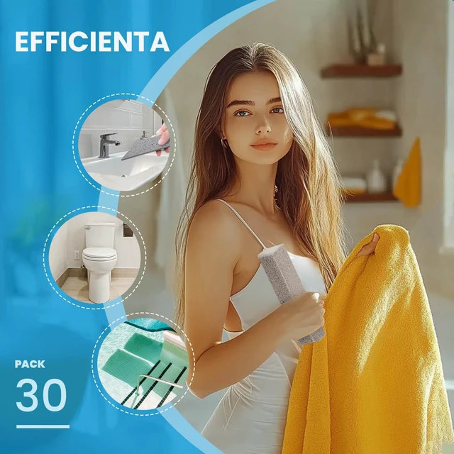 Alt view image 6 of 7 - 30 Pack Pumice Stone Toilet Bowl Cleaner, Pumice Scouring Stick | Pumice Stone for Cleaning Limescale, Hard Water Stains & Rust from Toilets, Tubs, Grills, Pools and More