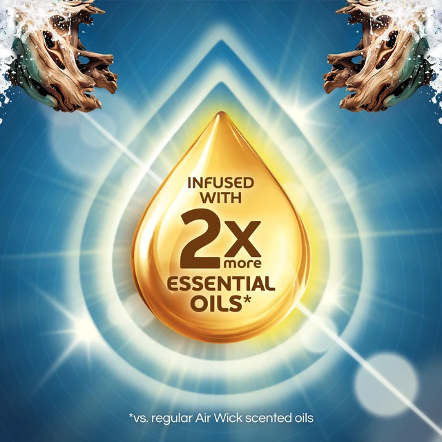 Alt view image 4 of 7 - Plug Refills, Deep Blue Sea & Beach Wood Scent, Essential Oils 5ct | Air Wick refills infused with essential oils, Deep Blue Sea & Beech Wood scent for a plug-in room freshener Air Freshener