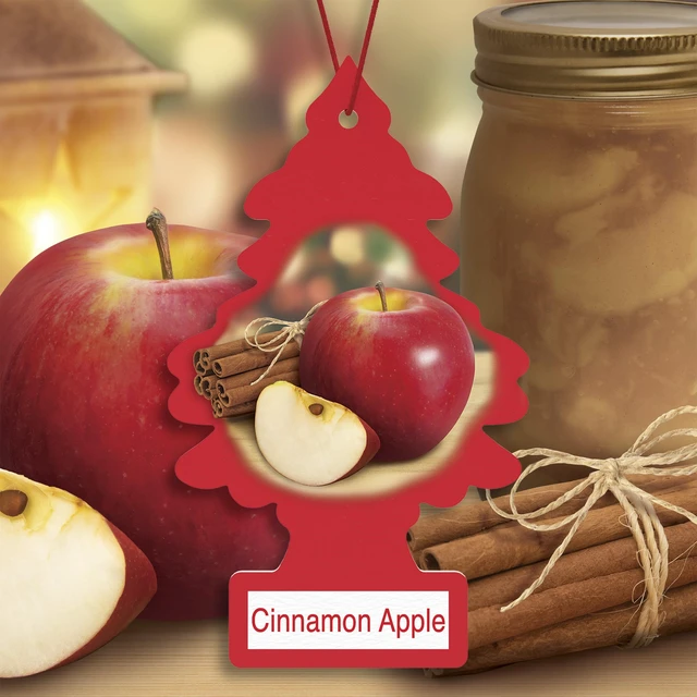 Alt view image 3 of 7 - Car Air Freshener | Hanging Tree Provides Long Lasting Scent for Auto and Home | 24 Air Fresheners |Cinnamon Apple