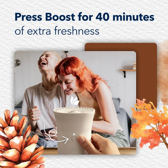 Alt view image 3 of 7 - Scent Flow PlugIns Air Freshener, Cashmere Woods, 1 Device+4 Refills | 0.67 fl oz Each, Includes 1 Device and 4 Refills, Scented and Essential Oils for Home and Bathroom Use, Adjustable Settings