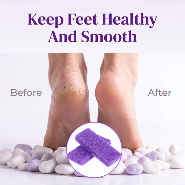 Alt view image 3 of 7 - 160 Pcs 3.15" Foot Pumice Stone, Purple Disposable Callus Buffer for Feet | 160 Pack, 3.15x1.38x0.47 Inch, PU Material, Purple, Disposable, Single Use, for Salon Spa Home Pedicure Foot Care