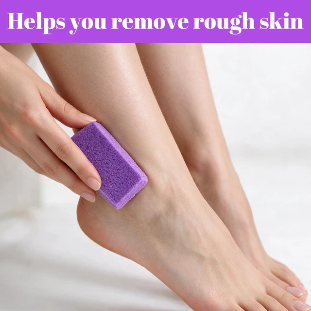 Alt view image 5 of 7 - 160 Pcs 3.15" Foot Pumice Stone, Purple Disposable Callus Buffer for Feet | 160 Pack, 3.15x1.38x0.47 Inch, PU Material, Purple, Disposable, Single Use, for Salon Spa Home Pedicure Foot Care