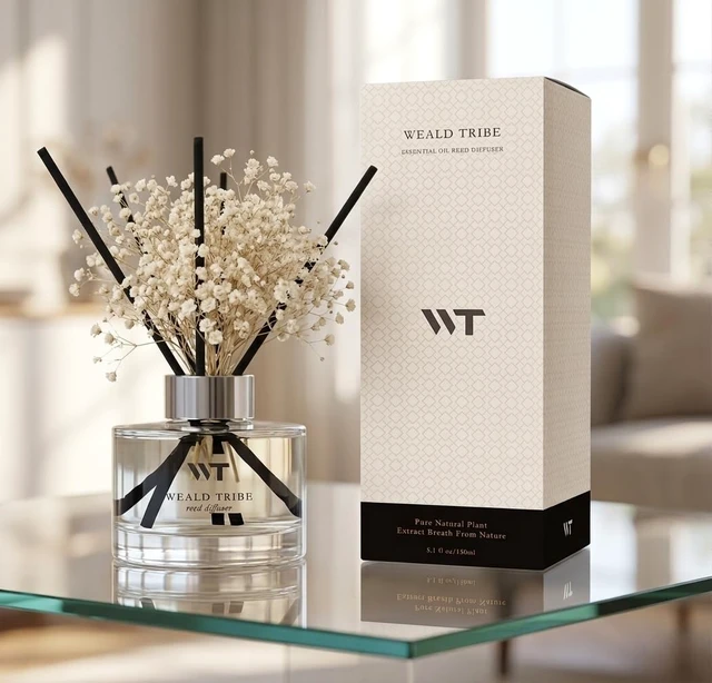 Alt view image 3 of 6 - Clean Linen Reed Diffuser for Bathroom Accessories Shelf Decor | 5.1 fl oz Air Fresheners Scent Defusers With 6 Sticks, Fragrance Oils For House Room Decor & Office Gifts
