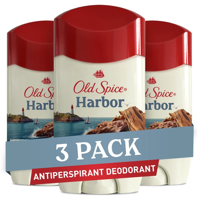 Main image of Antiperspirant Deodorant for Men, Harbor Scent, 2.6 oz Pack of 3 | Dry Feel | Coastal Breeze Notes | 24/7 Sweat & Odor Protection | 24/7 Freshness | Skin Conditioners | Fresher Collection