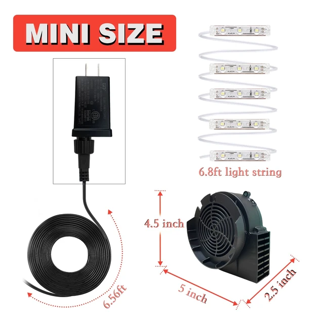 Alt view image 6 of 6 - Halloween Inflatable Fan Replacement, Adapter for Christmas Yard Inflatable | 1.5A Air Blower 2A Plug, for 8-12 ft Halloween Inflatable Xmas Yard Blow Up