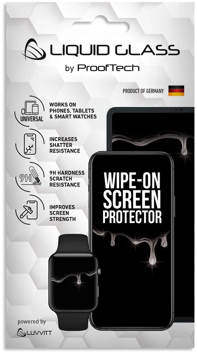 Main image of Liquid Glass Screen Protector Scratch and Shatter Resistant Wipe On Nano Protection for All Phones Tablets Smart Watches - Universal