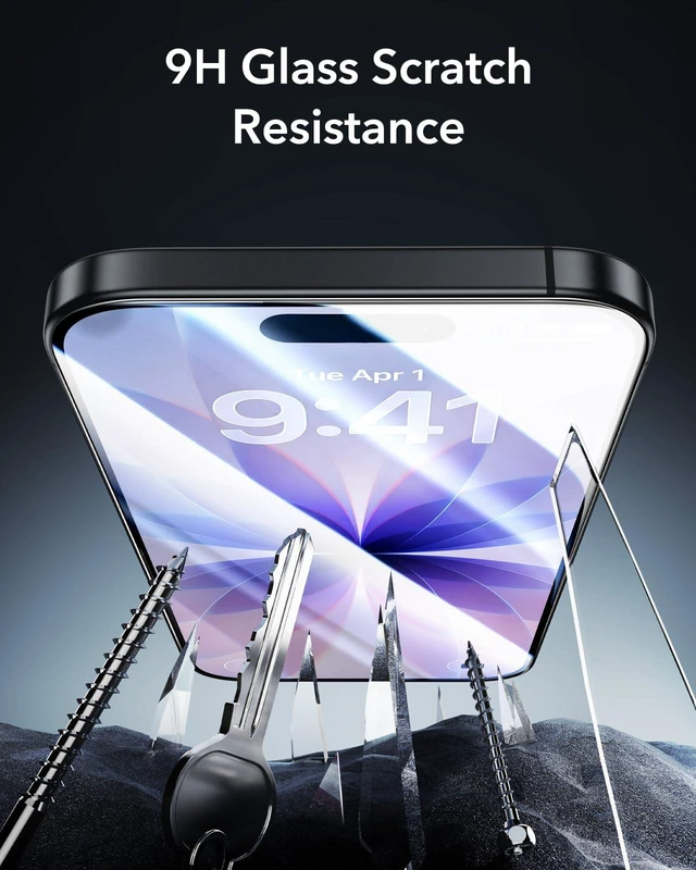 Alt view image 6 of 6 - 3 Pack for iPhone 17/iPhone 16 Pro Screen Protector, Armorite | 7X Impact Absorption, 9H+ Tempered Glass, Easy One-Pull Installation, Full-Coverage Protection, UltraFit Tray, Bubble-Free