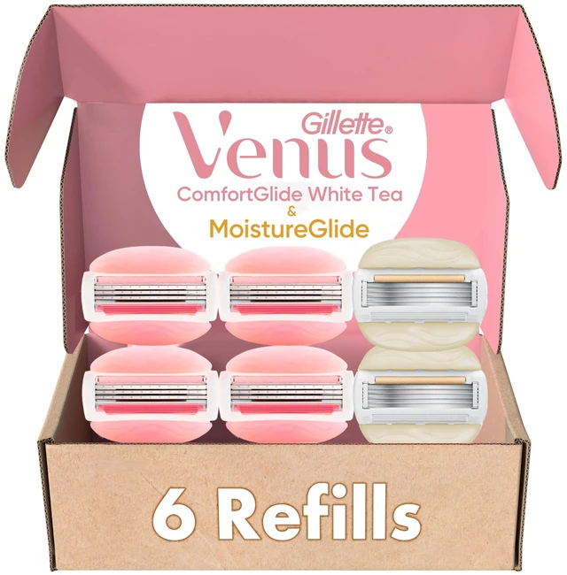 Main image of ComfortGlide White Tea 4 count, with Gillette Venus ComfortGlide plus MoistureGlide 2 count, Women's Razor Blade Refills