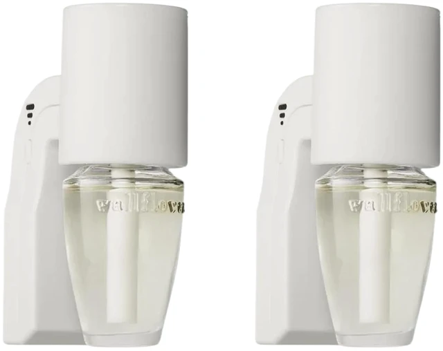 Main image of Wallflowers Fragrance Plug, White Scent Control, 2 Pack | Plug-In Air Freshener Devices with 3 Intensity Levels for Customized Scent Control in Bedrooms, Bathrooms & Living Spaces