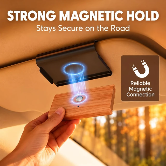 Alt view image 3 of 6 - Car Air Freshener 3 Pack Long Lasting Car Odor Eliminator for Visor Clip | Wood Air Fresheners Refill, Variety Scent Starter Kit, Vehicle Scent Diffuser Men&Women