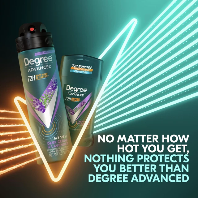 Alt view image 2 of 3 - Men Antiperspirant Deodorant Dry Spray Cedar & Lavender 3 ct 3.8 oz | Advanced 72-Hour Sweat and Odor Protection Deodorant for Men With Body Heat Activated Technology